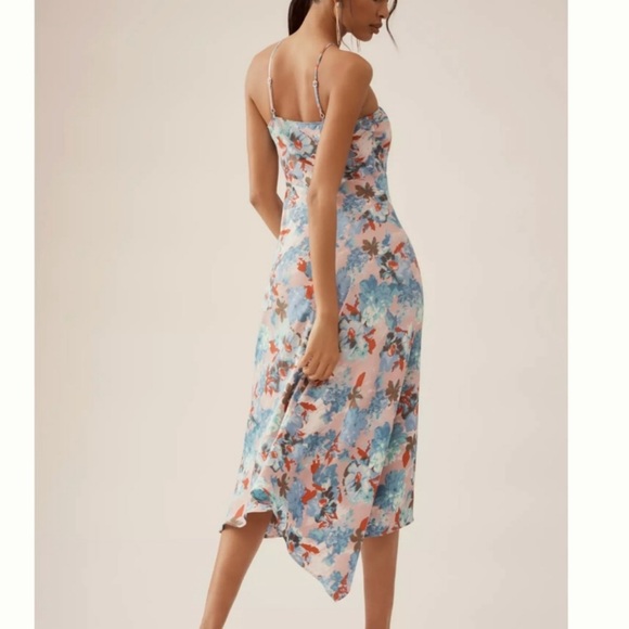 By Anthropologie Halter Slip Midi Dress - Picture 2 of 5